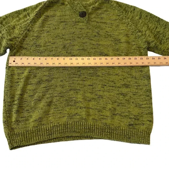 JP collections vintage Green Pullover Sweater Long‎ Sleeve Mock Neck One Size - Picture 5 of 8